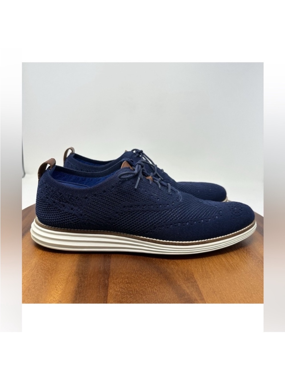Cole‎ Haan Originalgrand Stitchlite Wingtip Oxford Shoes Mens 12 Blue C27960
